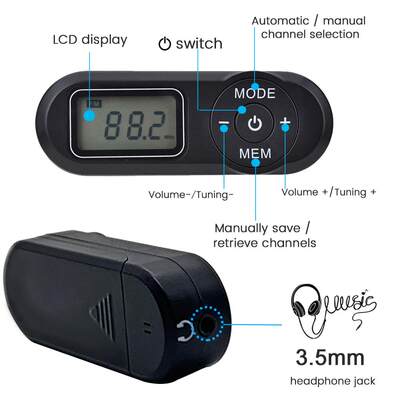 推荐Pocket FM Radio FM:64-108MHz Portable Sports Radio Recei