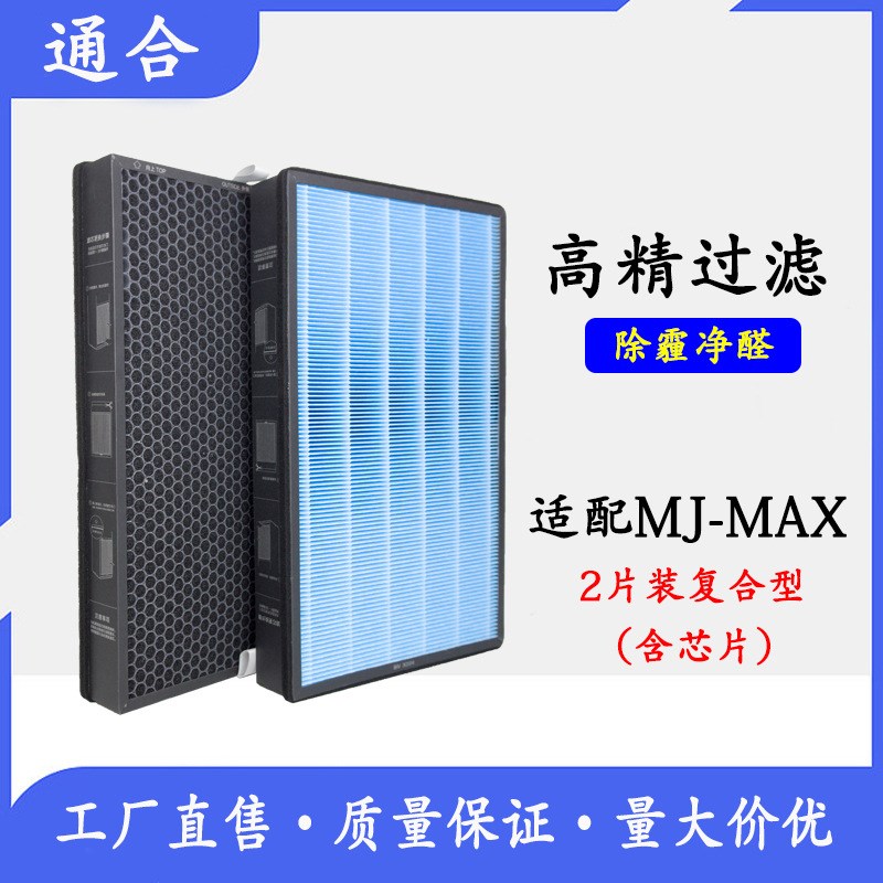 适配小米米家空气净化器滤网MAX除甲醛PM2.5Q复合滤芯2片含芯片