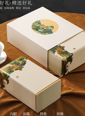 2022茶叶包装礼盒罐装红茶江山如D画半斤白茶绿茶散装茶通用空礼