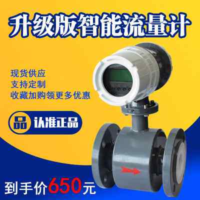 现货专业电磁流f量计污水液体水流量表管道式dn50/100/300防腐智