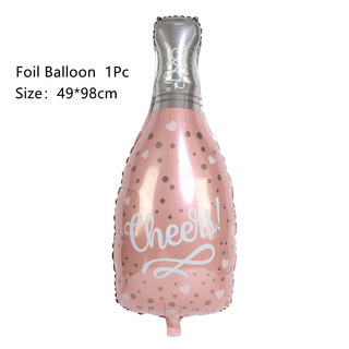 网红Bride To Be Big Wine Bottle Balloon Cheers Banner Brides