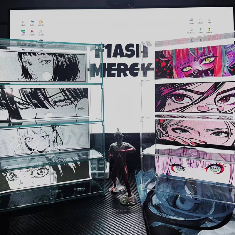 鼠标收纳盒鼠标展示鼠标抽屉定制展示盒桌面无线有线玻璃高档透明