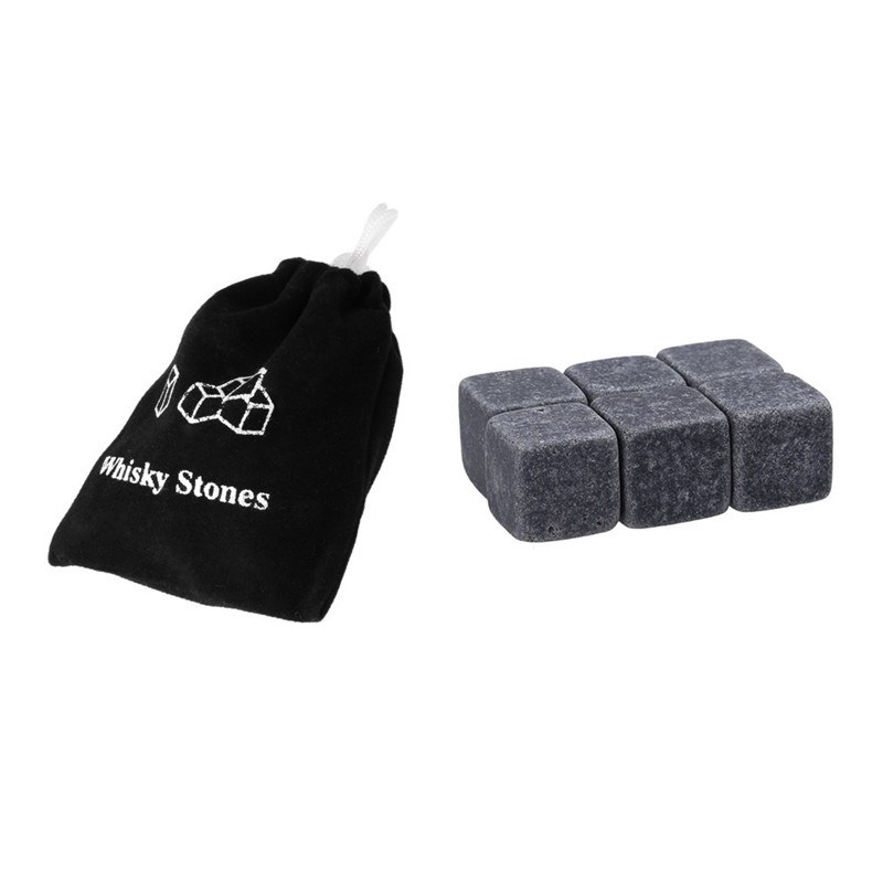 Dropshipping 6PCS/Bag Natural Reusable whiskey stones Bar Ac-封面