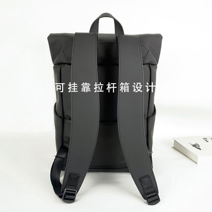 商务双肩包电脑背包男士出差通勤笔记本男款皮质2024新款书包男女