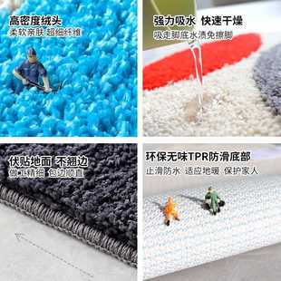 卫生间门口吸水地l垫卫浴室防滑垫洗手间厕所脚垫子地毯家用门垫