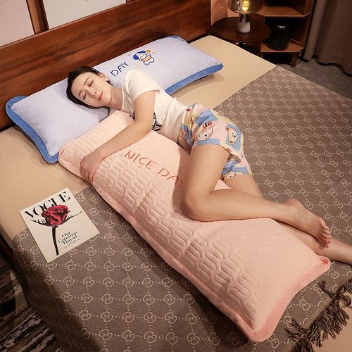 冰丝长枕头靠枕大号床头靠垫抱枕女生宿舍抱着睡觉单人双人枕拆洗