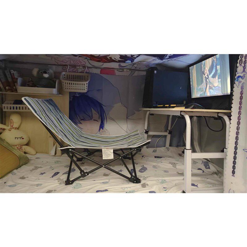 W8床上折叠椅床上靠背椅宿舍折叠椅床上懒人椅九分宅宿舍人造