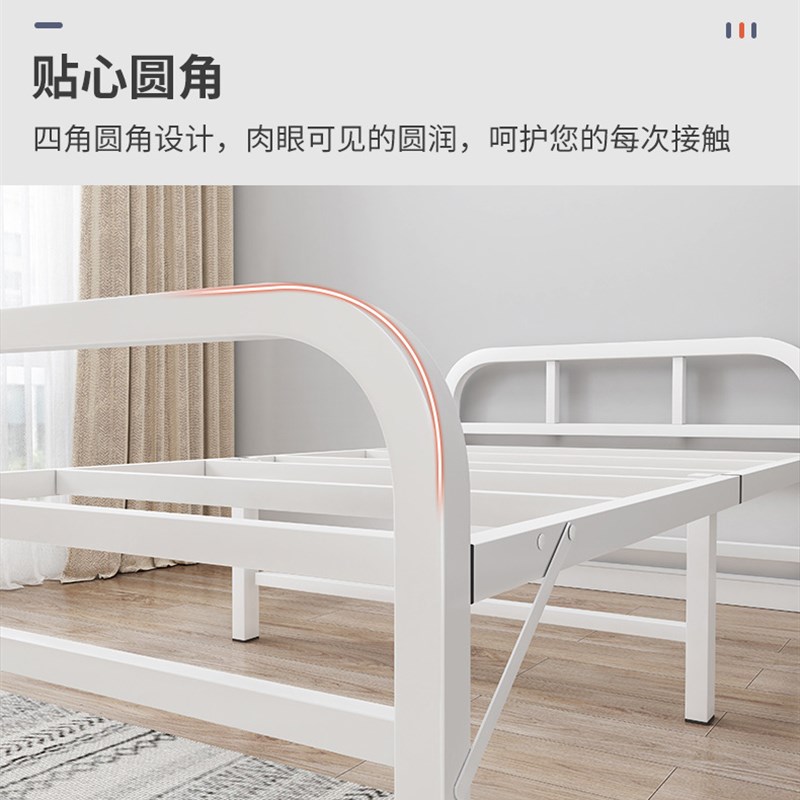 不占空间的折叠床90cm80cm宽家用小户型单人大人结实V耐用便携1米