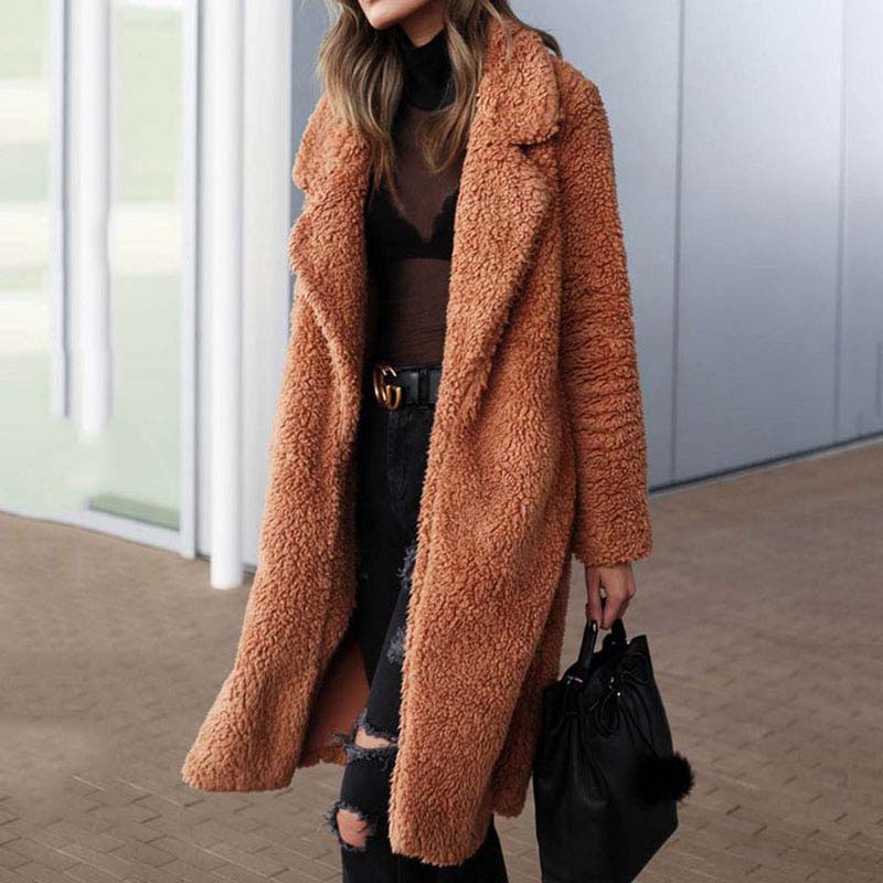 极速2022 Autumn Long Winter Coat Woman Faux Fur Coat Women W