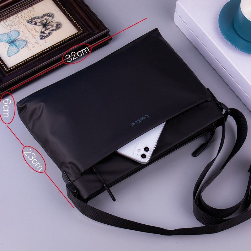 2023新款单肩包男斜挎包帆布男款公文包小背包大容量通勤包男包潮