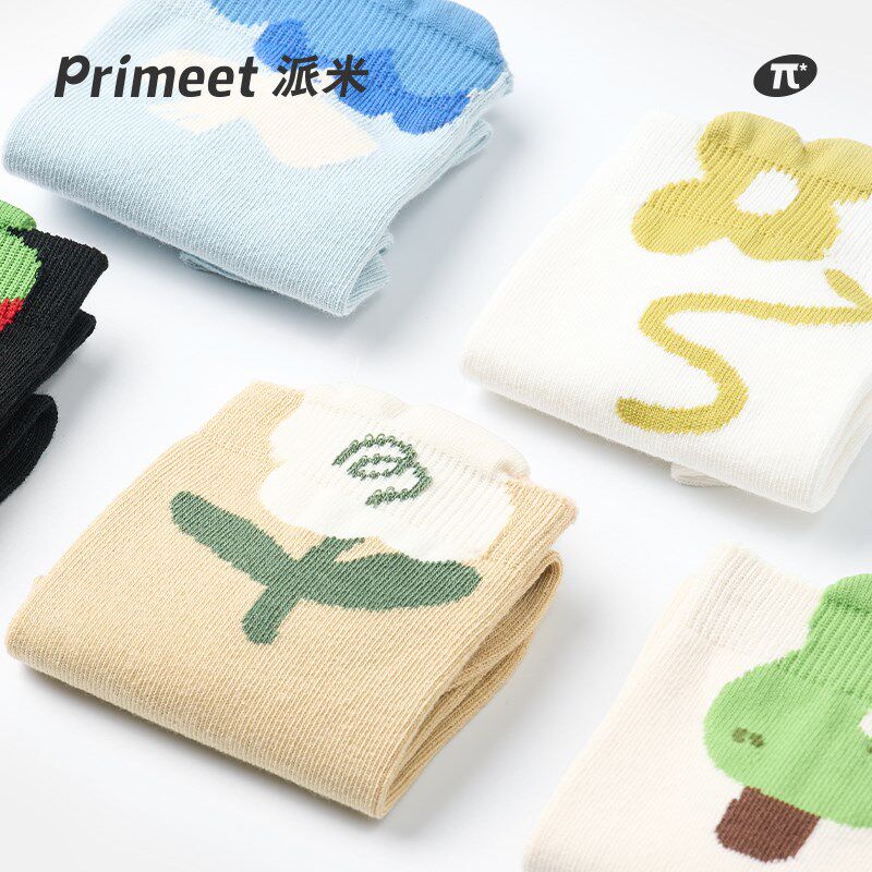 袜子女潮网红款短筒袜春秋凸凸可爱白色短袜运动外穿夏季中筒袜棉