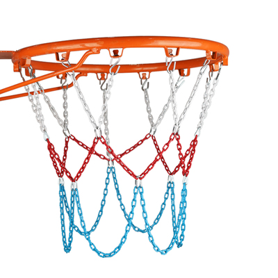 篮球网铁链加粗耐用篮球框网兜锰钢红白蓝网金属不锈钢篮球铁链网
