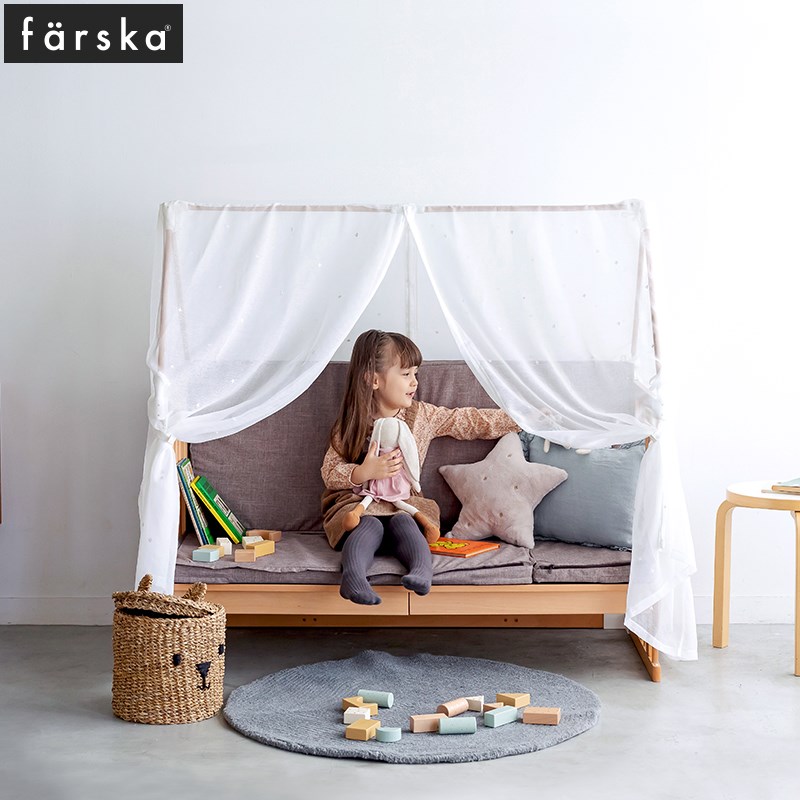 farska多功能婴儿床可拼接五合一大床新生儿实木成长型宝宝床边床