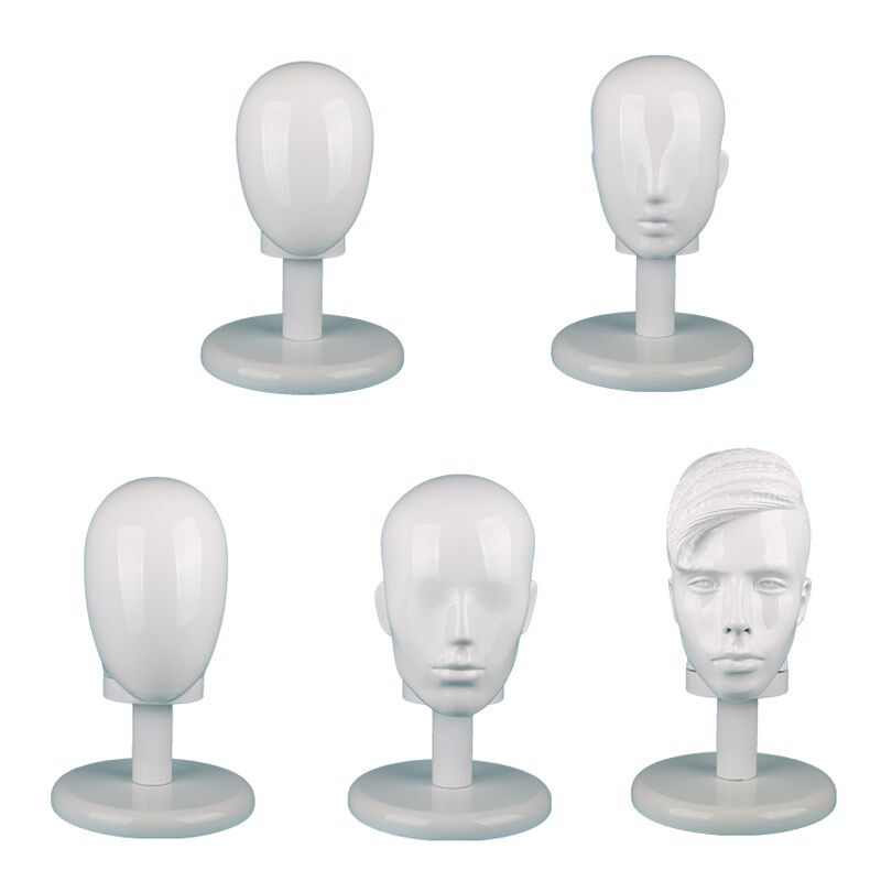 高质量人头模特玻璃钢塑料头像抽象假男女头n模帽子饰品道具配支