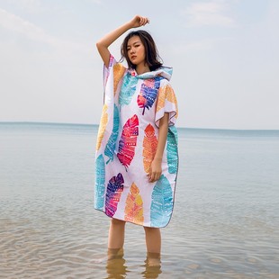 速干吸水浴巾斗篷浴袍毛巾女旅行用品便携成人游泳沙滩巾儿童