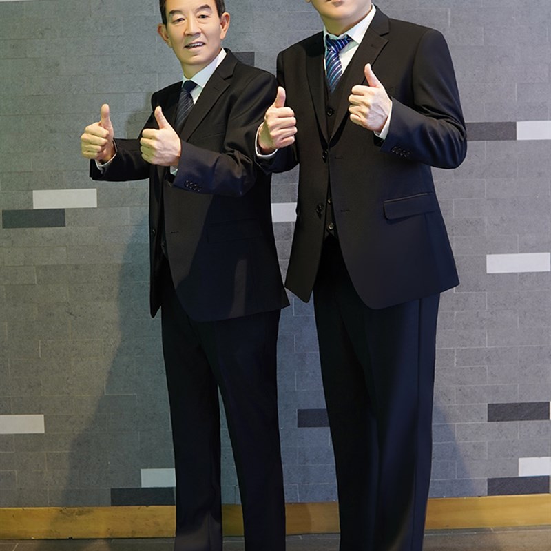 婚礼结婚宴会爸爸西装套装中年男士西服三件套商务正装宽松春秋款