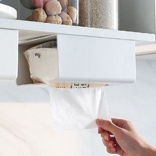 Box Mounted Adhesive Kitchen tTissue HolderaWll Self Napkin