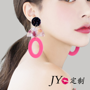 耳环女长款气质网红耳饰时尚时髦夸张彩色个性糖果色2021耳坠