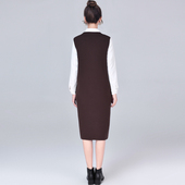 无袖 孕妇马甲女长款 百搭毛衣打底连衣裙背心潮 2020秋冬新款 孕妇装