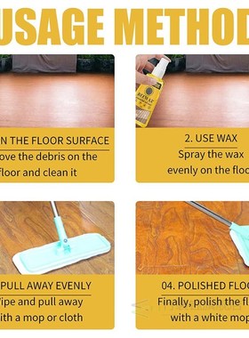30/60ML Wood Floor Cleaner Polish Oil Floor Care Wax Cleanin