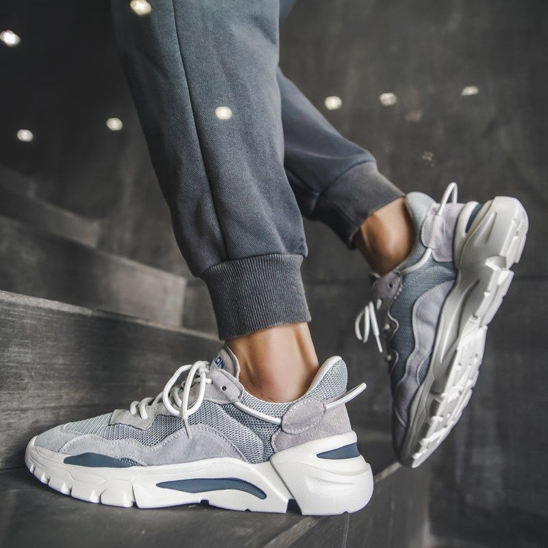 夏季网鞋男透气薄款防臭港风轻便男鞋增高运动鞋厚底老爹鞋跑步鞋,流行男鞋,网面鞋,淘宝优惠券,粉丝福利购,淘宝优惠卷