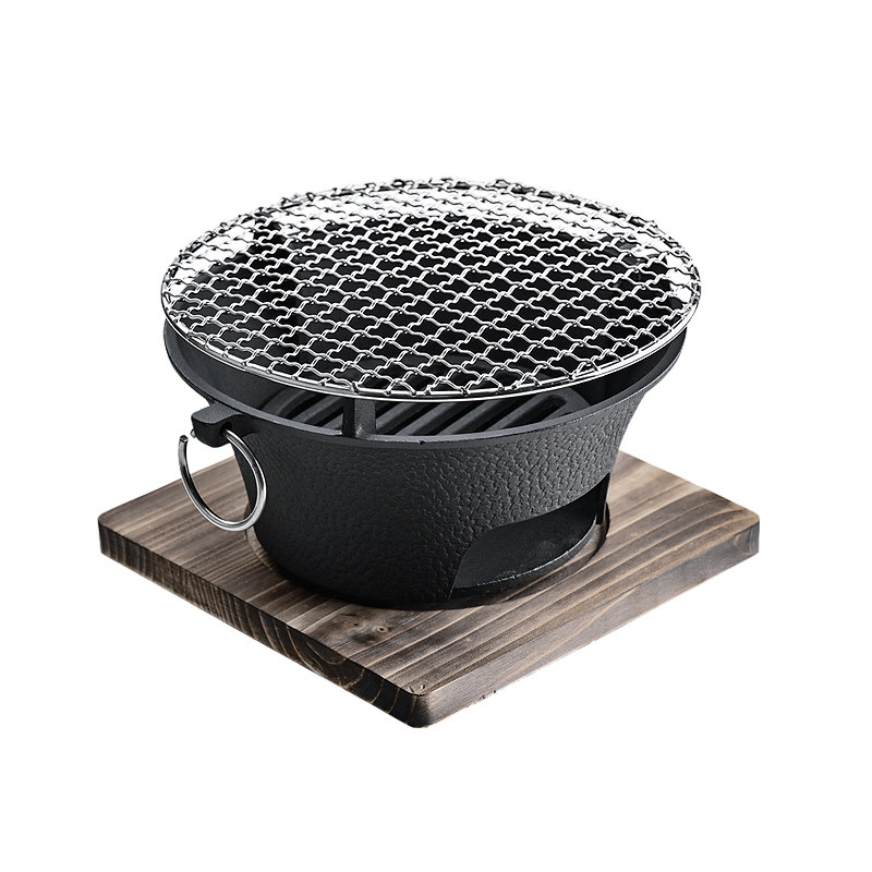 围炉煮茶家用室内全套铸铁小炭z火炉子打边炉碳炉烤茶烧烤烤肉陶