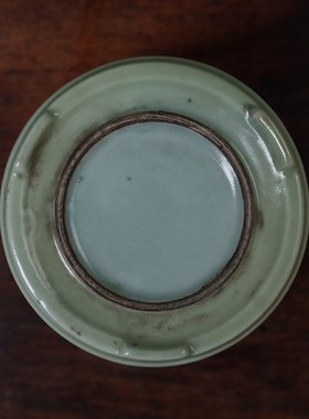 清代青釉三足香炉老物件文玩古董瓷器收藏客厅办公室香炉供奉摆件