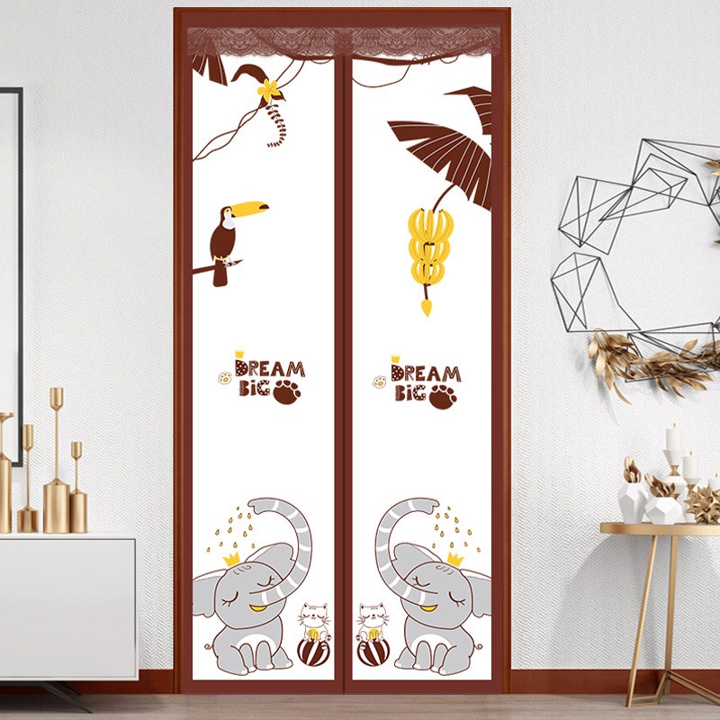 空调门帘家用磁性挡风防冷气隔断厨房油烟磁吸自吸W魔术贴门帘