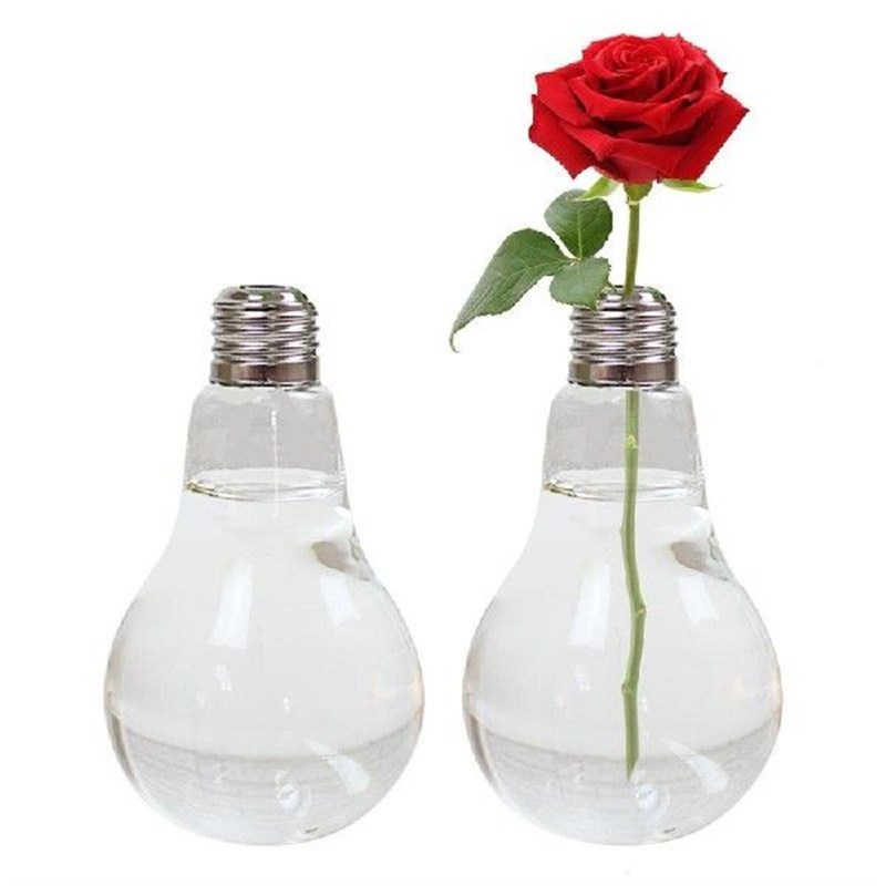 Desktop Glass Planter Light Bulb Flower Vase Glass Vase