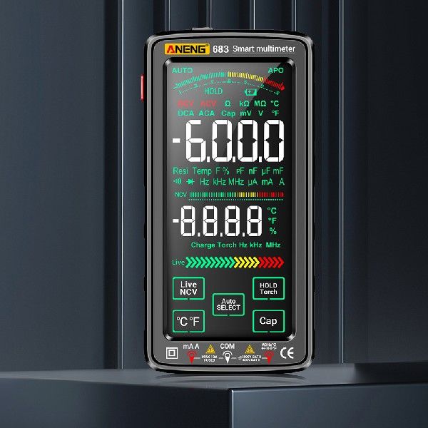 .Smaart Digital Multimeter Touch Screon Ammeter Veltage-封面