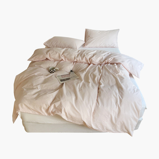 全棉简约纯色被套单件保暖150200双人200230床上被罩220240