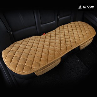 单个汽车后排坐垫无靠背防滑冬季短毛绒加厚单片三人长条冬天座垫