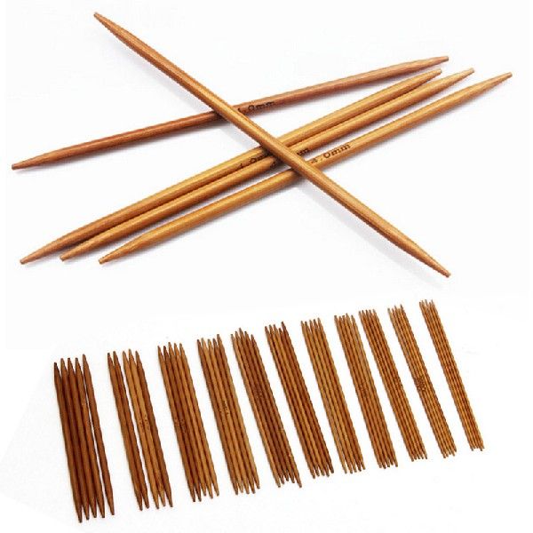 速发55pcs Bamboo Knitting Needle Double Pointed Carbonized