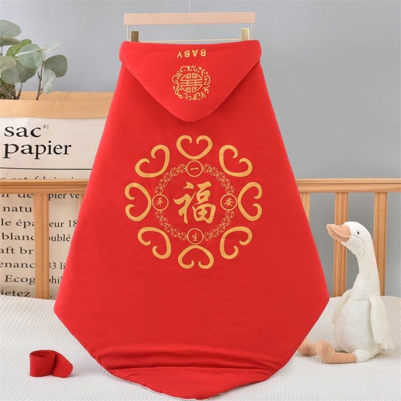 新生儿中国风大红色婴儿抱被初生儿包被抱毯满月被服产房待产用品,婴童用品,婴童抱被/抱毯,淘宝优惠券,粉丝福利购,淘宝优惠卷