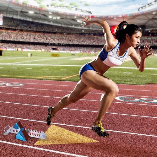 起跑器田径比赛助跑器全掌半掌可调节跑步体考训练起跑器