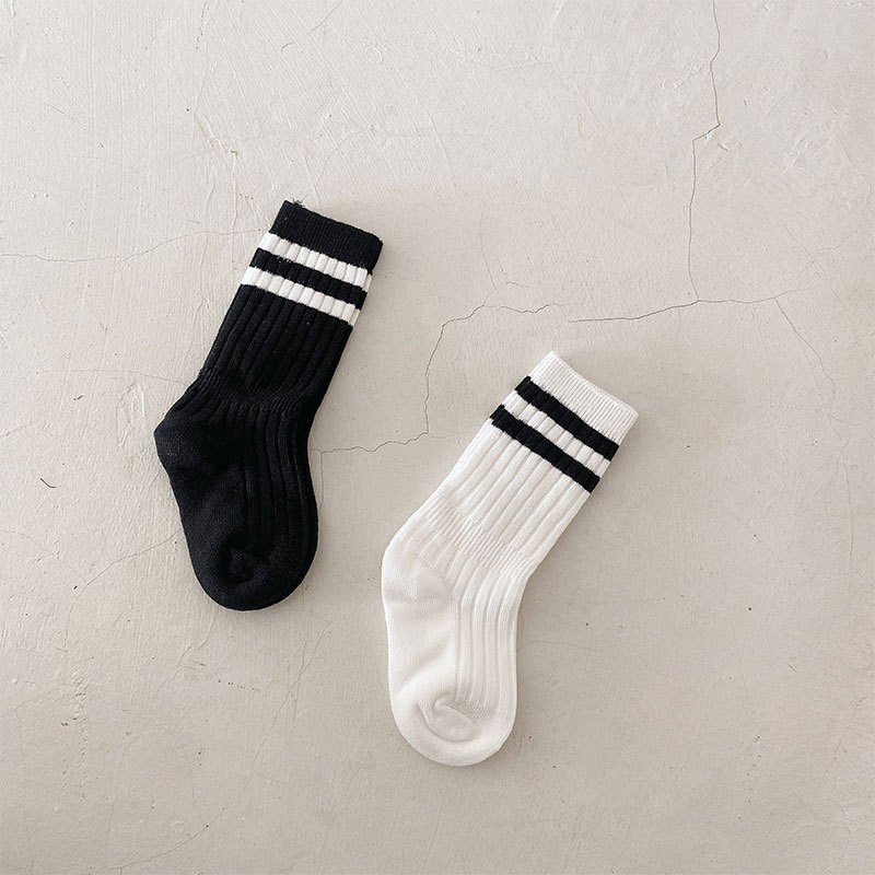 推荐New Kids Cotton Sport School Students Socks Cotton Black