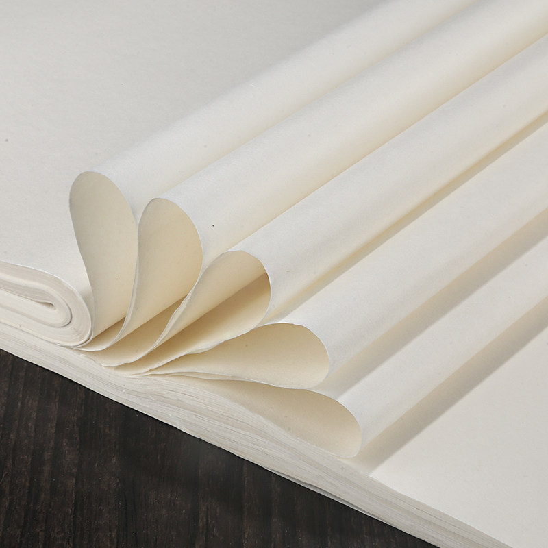 高档手工净皮生宣纸安徽泾县三尺四尺六尺八尺丈二生宣老宣纸书法