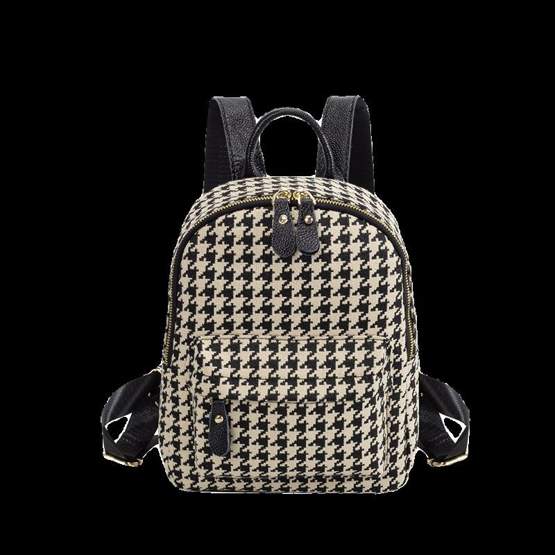 牛津布2024新款百搭双肩包女背包书包帆布女大学生大容量小型通勤