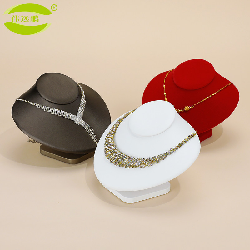 拉丝皮首饰d展示架首饰陈列展示珠宝道具项链座展示托模特架人头