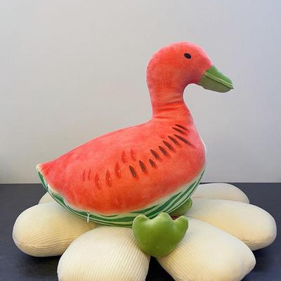 推荐新款水果鸭子玩偶抱枕东嘎西嘎哈密鸭儿童生日公司活动礼物印