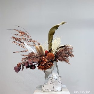 新中式 饰品 手绘陶瓷花器艺术花瓶花插摆件样板间售楼处装