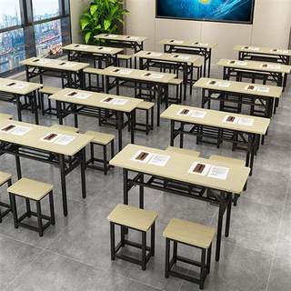 简易折叠培训桌长条桌子阅览桌可折叠会议桌办公桌双层120*40