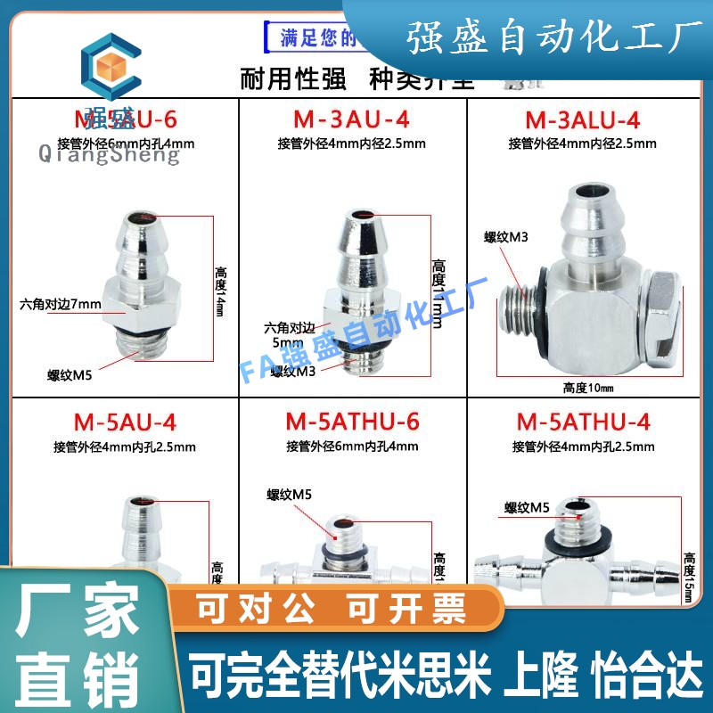 SMC微小型接头MS-M-3/4/5/6AU/ALU/ALHN/ATHU/5H/HL/HLH-Y2-3-4-6