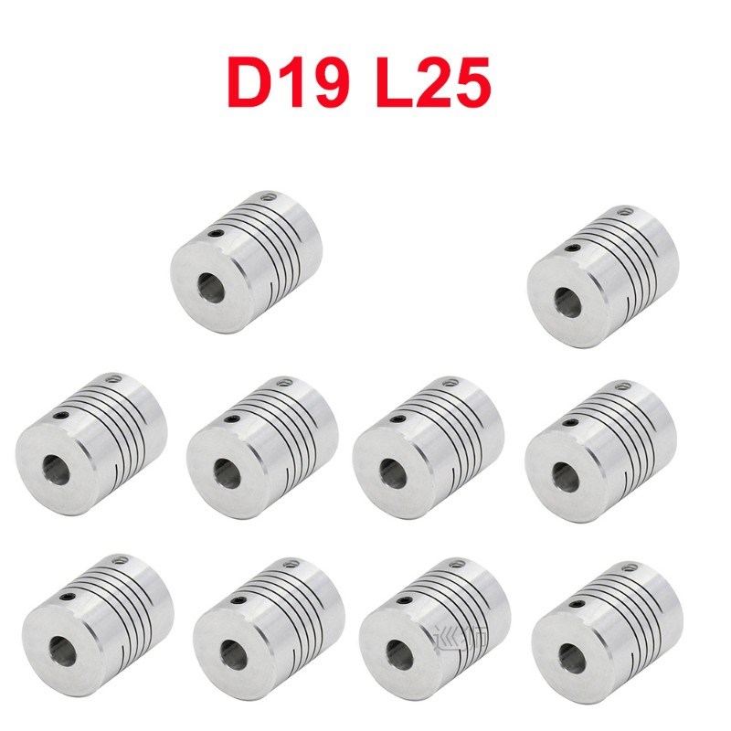 10PCS 28TYPES CNC Motor Jaw Shaft Coupler D19xL25mm Flexible