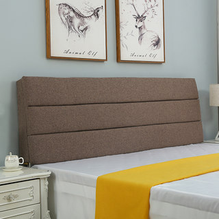 布艺床靠背垫床头靠垫软包贴墙防撞自粘薄款透气实木X床可固定绑