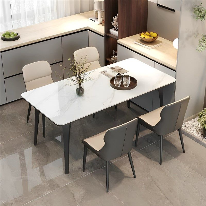 依诺意式极简岩板餐桌现代简约小户型餐桌椅长方形餐台家用饭桌,住宅家具,岩板餐桌,淘宝优惠券,粉丝福利购,淘宝优惠卷
