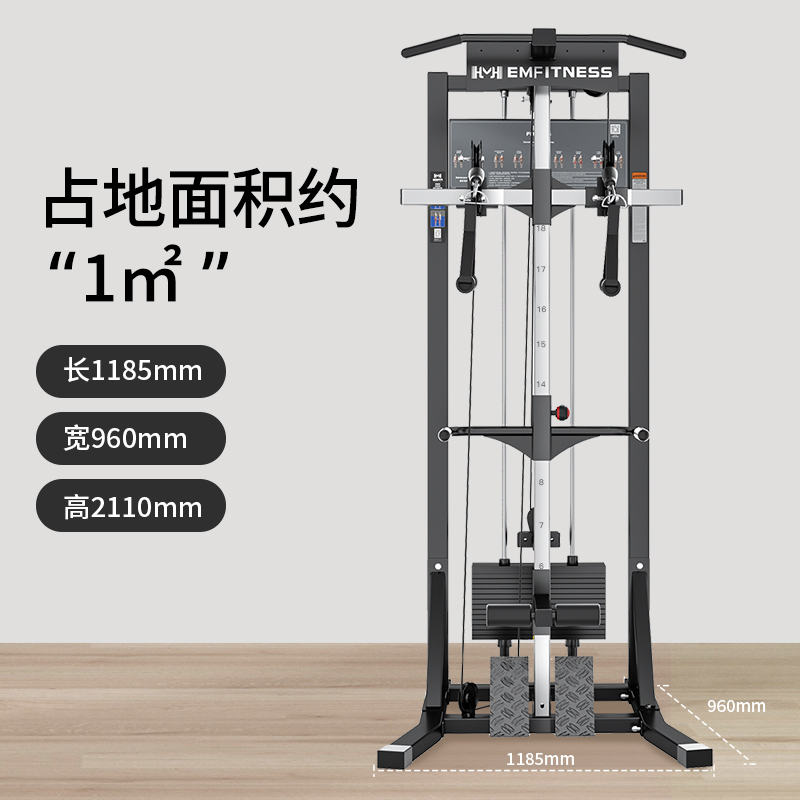 单边飞鸟b龙门架家用小飞鸟综合训练器高拉低拉一体健身力量器械