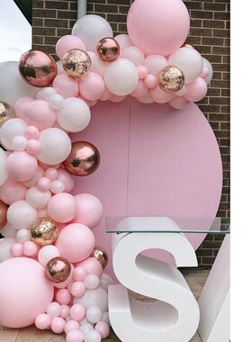 115pcs Balloon Arch Garland Rose Gold Chorme Metallic Balloo