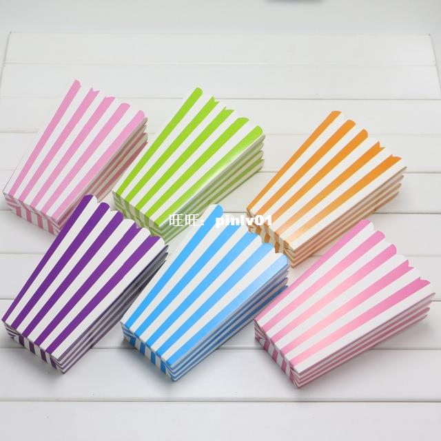 极速Large size pink stripes Popcorn Box paper box for party