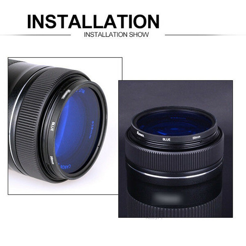 6PCS 30/40.5/43/46/49/52/55/58/62/67/72/77/82mm Full Color F